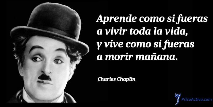 Resultado de imagen de frases de Chaplin