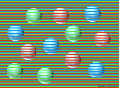 Ilusion Optica Esferas Colores